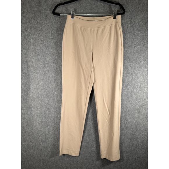 Eileen Fisher Pants women XXS Brown Pull On Tapered Leg Stretch Lagenlook Staple - Picture 1 of 7